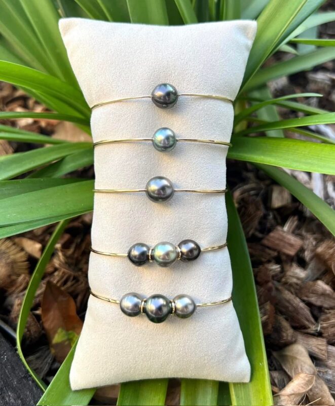 Bracelet or perles de Tahiti, création NC Joaillier
